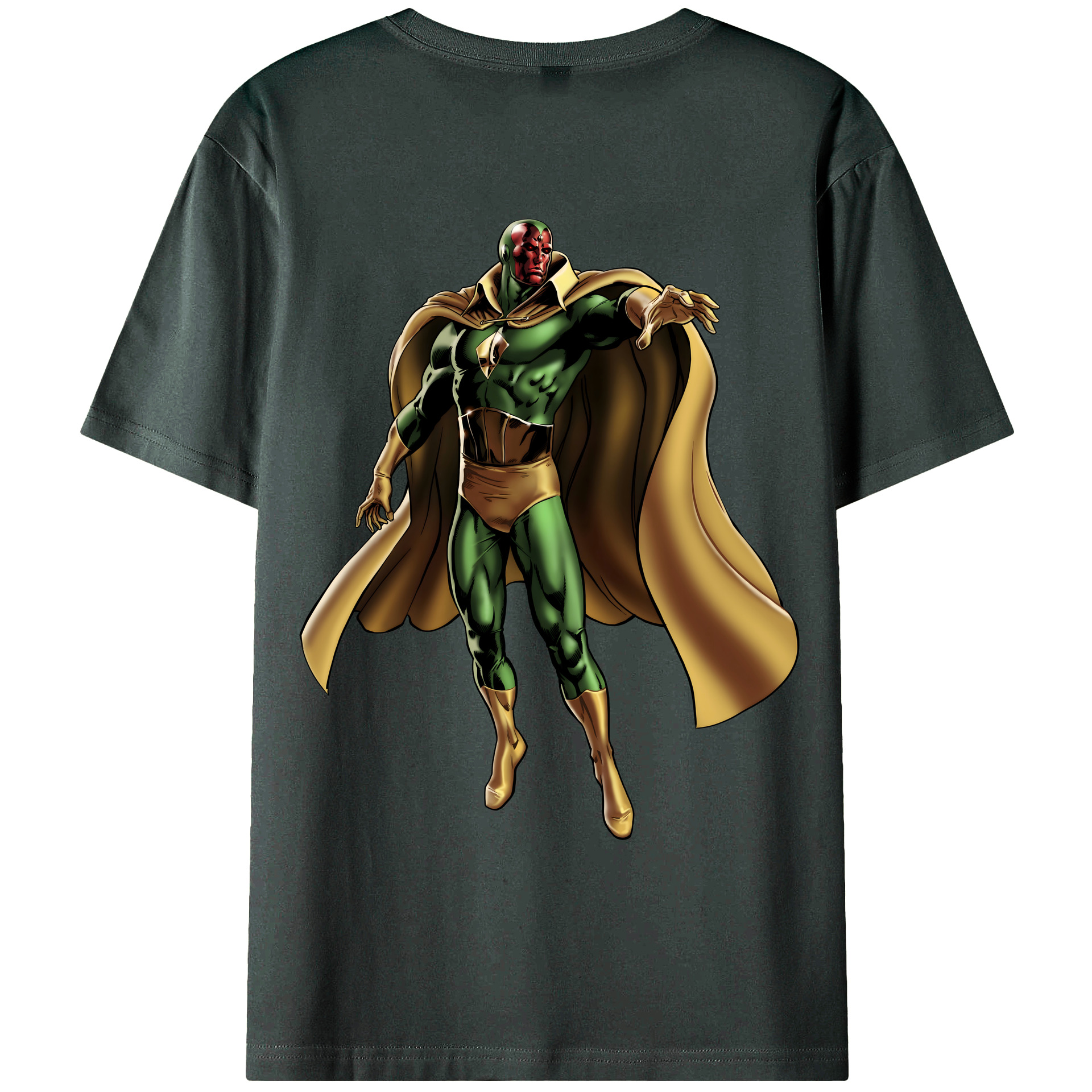 （画像用） アベンジャーズ The Avengers 綿100％ メンズ半袖Tシャツ（バックプリント） 通気性